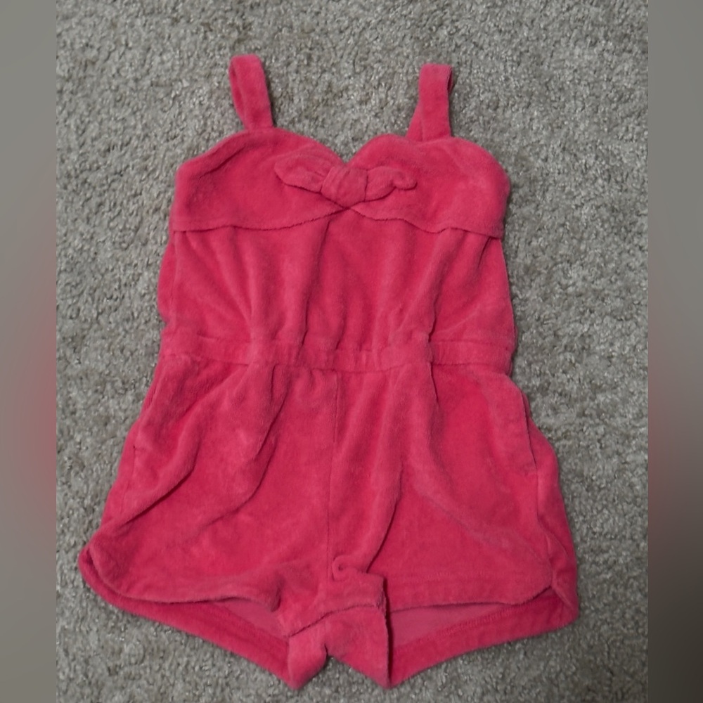 Jamie and Jack Terry Romper guava pink - Picture 2 of 4